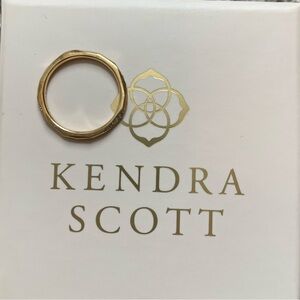 Kendra Scott 14k Gold Faceted Ring in White Diamond Size 7